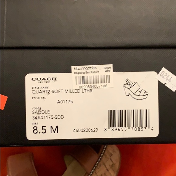 Coach saddle color wedges size 8.5 - Picture 7 of 8
